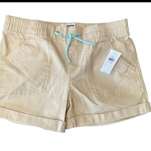 Old Navy Kids Tan Shorts with Blue Drawstring